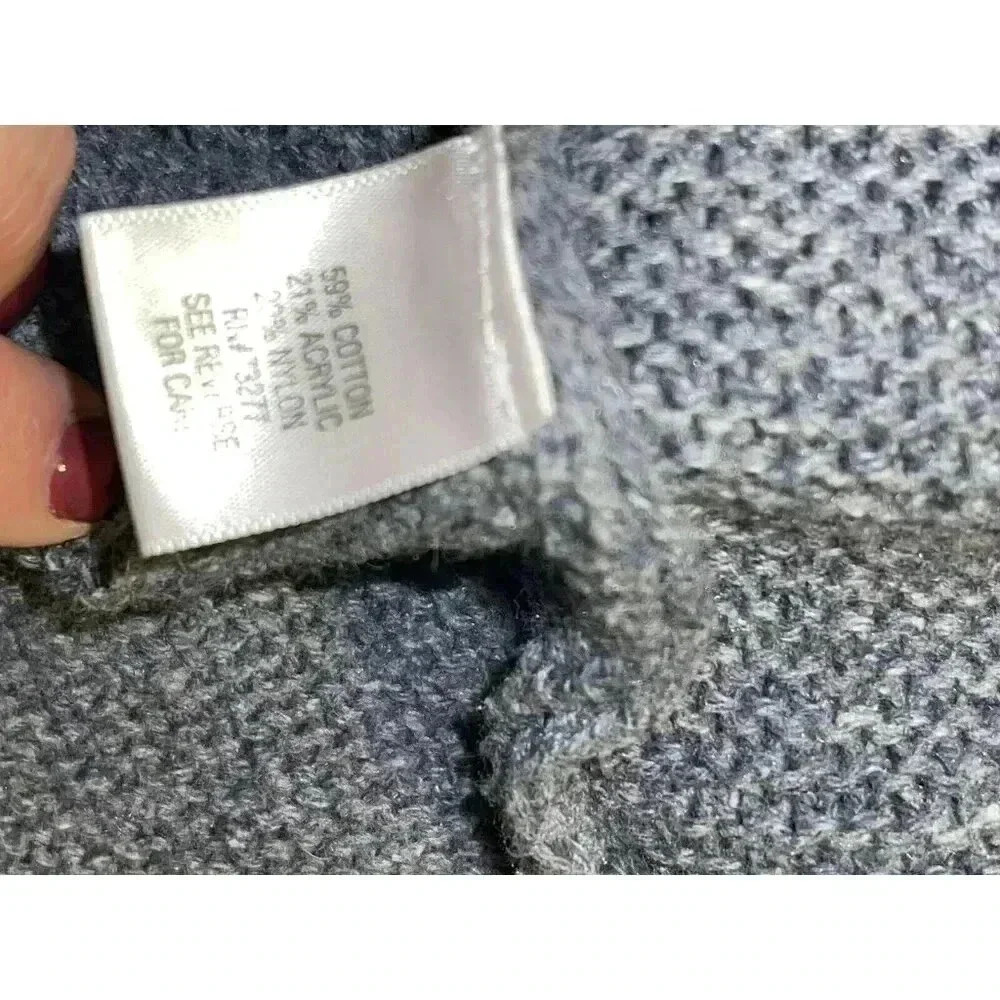 Croft & Barrow Charcoal Gray Turtleneck Ribbed Knit Long Sleeve Sweater M - Picture 5 of 6